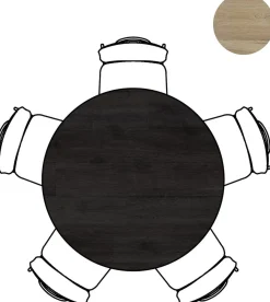 Arvada Rond Onyx Eettafel