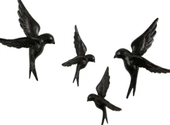 Avaler Vogels Set van 4 Wanddecoratie