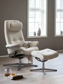 Berlin Relaxfauteuil + Hocker
