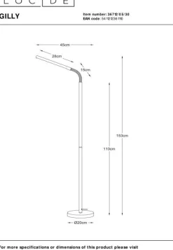 Gilly Zwart Vloerlamp