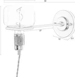 Hazy Wandlamp
