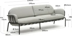 Joncols 3-Zits Tuinbank