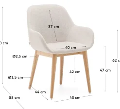 Konna Essenhout Eetkamerstoel