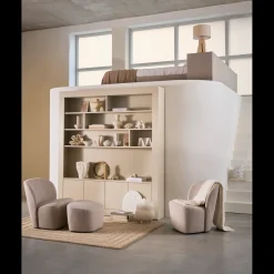 Lofty Bouclé Hocker