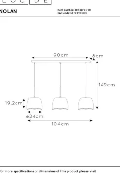 Nolan Zwart Hanglamp