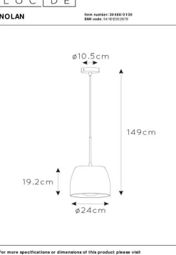 Nolan Zwart Hanglamp