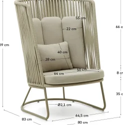 Saconca Hoge Outdoor Fauteuil