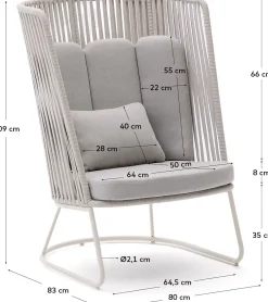 Saconca Hoge Outdoor Fauteuil