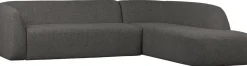 Sloping Grey/Black Melange Hoekbank