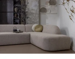Sloping Natural Melange Hoekbank
