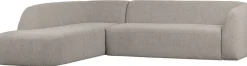 Sloping Off White Melange Hoekbank